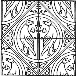 Medieval tile pattern is a oldest process vintage vector