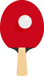 ping pong racket icon flat style vector image