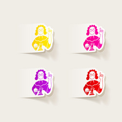 realistic design element judge vector image
