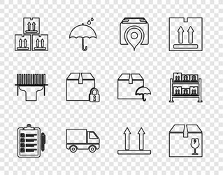 set line verification of delivery list vector image