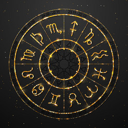 Zodiac Wheel - Astrology & Magic Vector Image