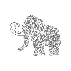 continuous curve one line drawing of standing vector image