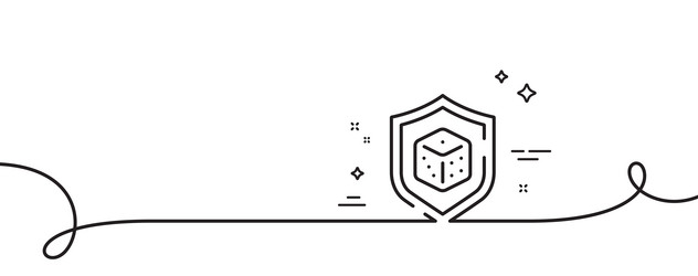 dice line icon board game cube sign continuous vector image
