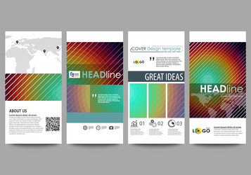 flyers set modern banners business templates vector