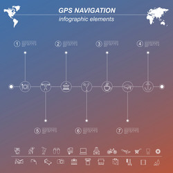 global positioning system navigation infographic vector