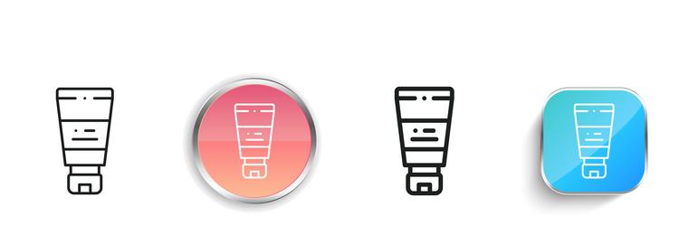hair cream icon thin linear regular and button vector image