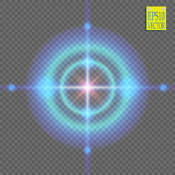 neon target isolated game interface element vector image