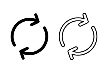 refresh icon set reload update vector image