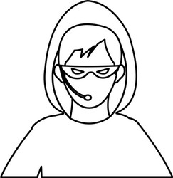 hacker representation icon image vector image