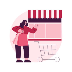 Isolated store abstract concept Royalty Free Vector Image
