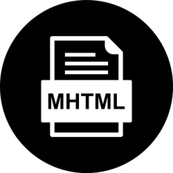 mhtml file document icon vector image