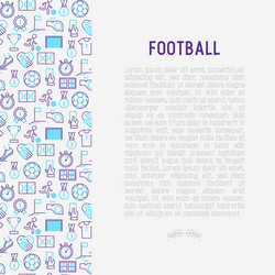 football concept with thin line icons vector