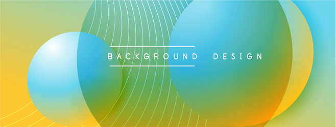 gradient circles with shadows techno vector image