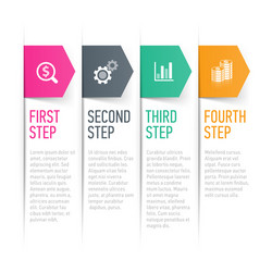 Sequential Text Boxes - Modern Layout vector image