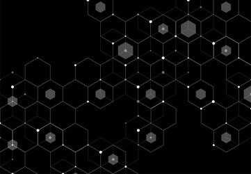 abstract hexagonal molecular structures vector image