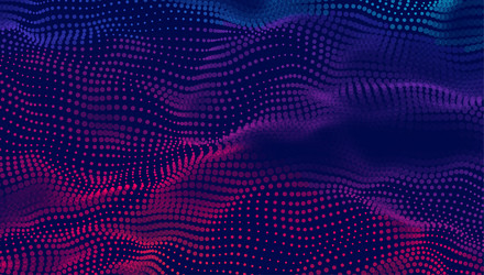 colorful abstract wave pattern with flowing dots vector image