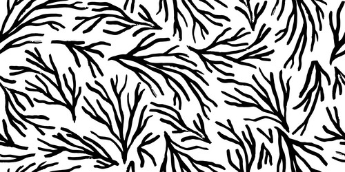 Seamless pattern with abstract natural forms vector