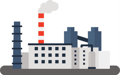 Factory landscape flat Royalty Free Vector Image