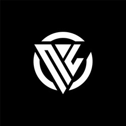 Ln logo monogram with triangle and hexagon modern Vector Image