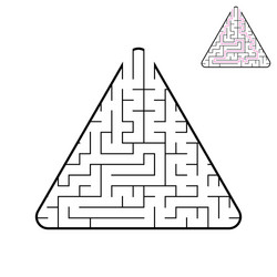 triangular labyrinth an interesting and useful vector image