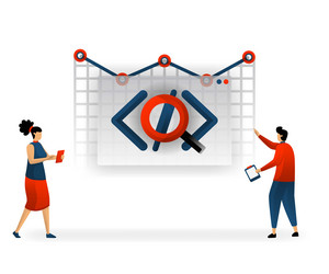 Business and promotion of programming on website vector