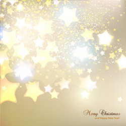 Elegant christmas background with stars and place vector