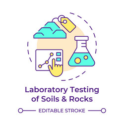 laboratory testing of soils and rocks multi color vector image