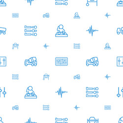 Mixer icons pattern seamless white background vector