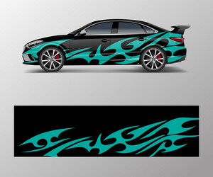 Racing Stripe Wrap Sticker Vector Image