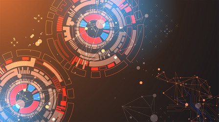 abstract background with plexus effect scientific vector image