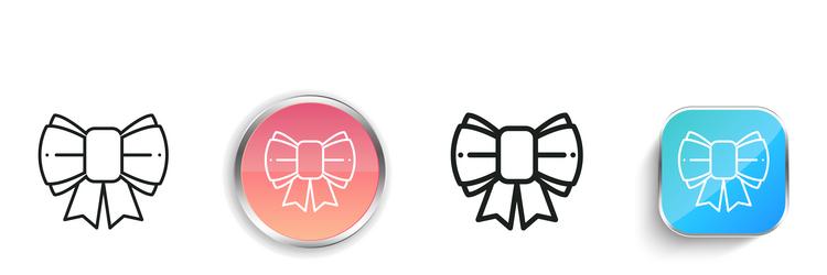 bow icon thin linear regular and button style vector image