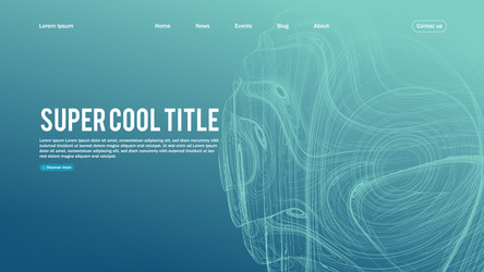 landing page abstract design with sphere element vector image