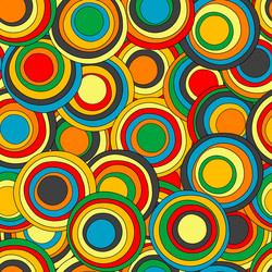 geometrical seamless pattern with colorful circles vector image