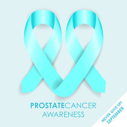 Blue ribbon as a symbol of prostate cancer Vector Image