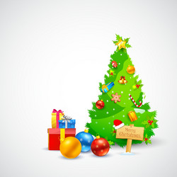 Christmas wreath with gift boxes and snowflakes Vector Image