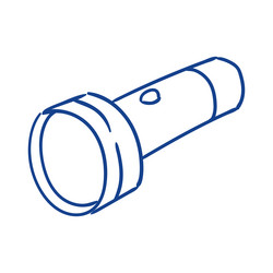 drawing of a flashlight showing its simple vector image