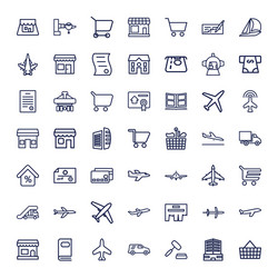 Commercial icons vector