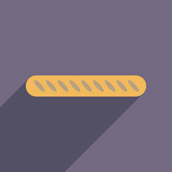 flat web icon with long shadow baguette vector image