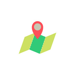 map pointer and color icon regional vector image