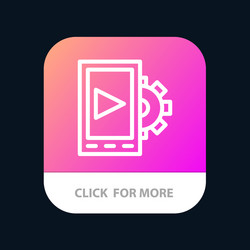 Mobile design setting app button android vector
