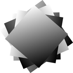 randxom rotated overlap chaotic squares vector image