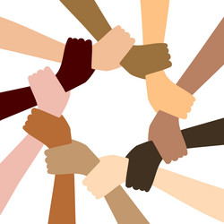Hands in Circle - Unity vector image