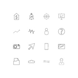 internet of things linear thin icons set outlined vector image