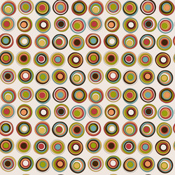 retro colorful seamless pattern with circles vector image
