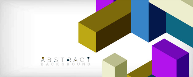 abstract background 3d cubes cubic elements vector image
