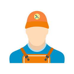 Auto mechanic avatar flat icon with shadow Vector Image