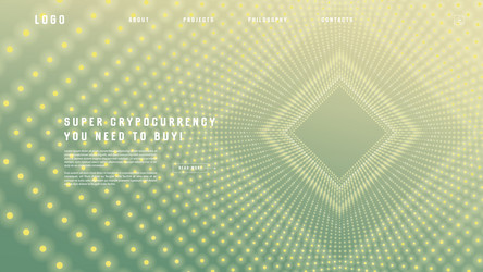 landing page abstract design with particle tunnel vector image