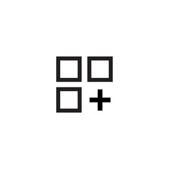 layout grid add icon flat style design isolated vector image