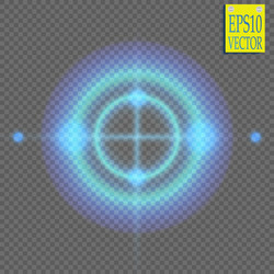 neon target isolated game interface element vector image