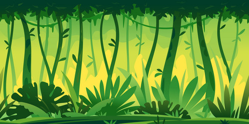 Tropical rainforest jungle Royalty Free Vector Image